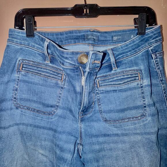 J. Jill Denim Women's Wide Leg Crop Pant Jeans Blue - Size 8 - Picture 9 of 10